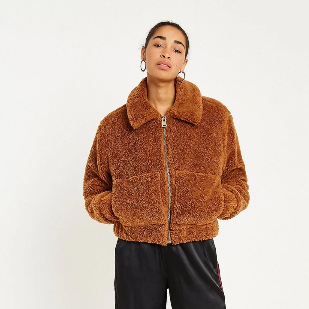 Urban Outfitters Cropped Teddy Jacket - Picture 1 of 3